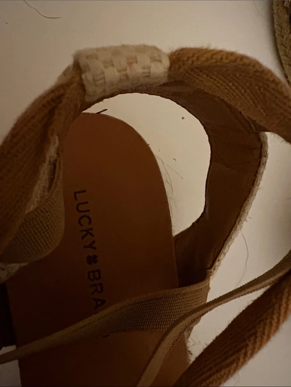 Lucky Brand Tan Lace-Up Espadrille Sandals